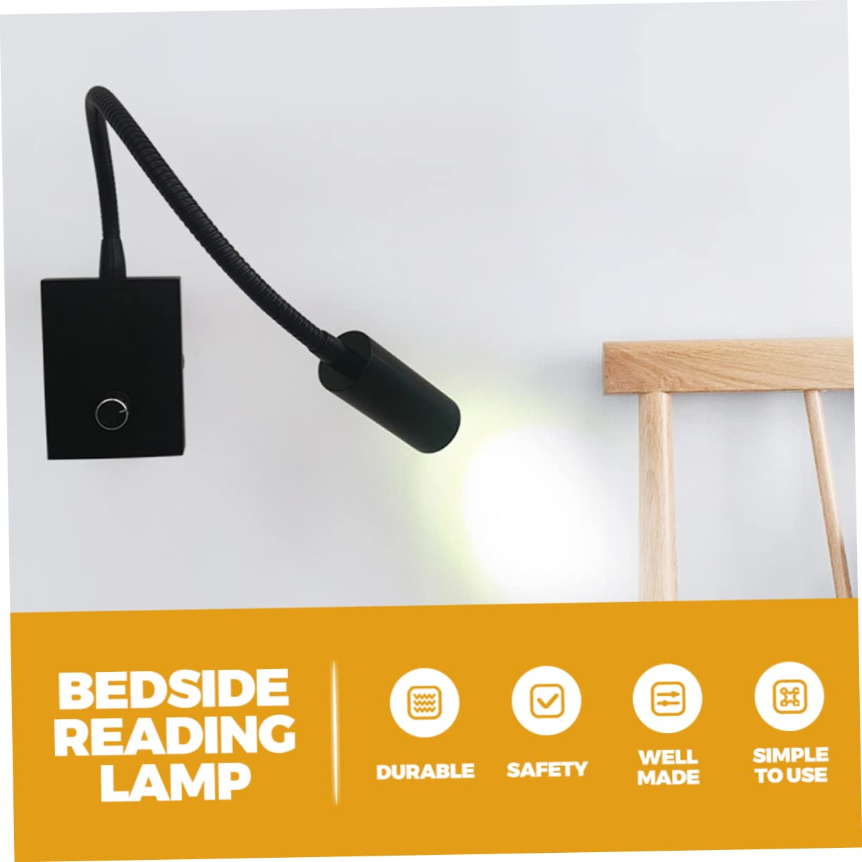 Gadpiparty Reading Light for Bed Wall Lights for Bedroom 360° Rotation Perfect for Study