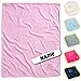 Coperta per bambini ricamata con nome, personalizzata, morbida e morbida, 6 varianti (rosa)