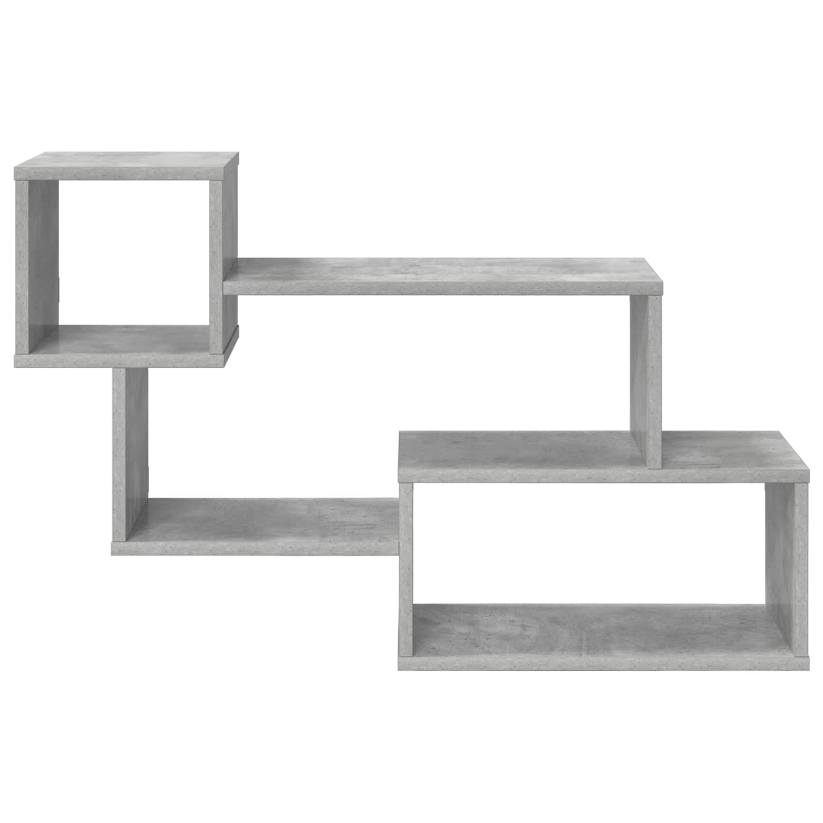 Schwebendes Wand Regal grau aus Holzwerkstoff 87 x 20 x 55 cm, platzsparende Wandhalterung für Wohnzimmer Schlafzimmer Küche, multifunktionales Hängeboard für Stauraum und Deko