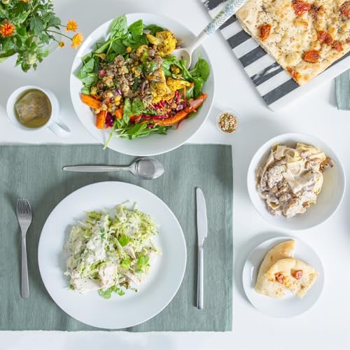 Argon Tableware 18x White Large Pasta Bowls - 25.5cm (10") - Ceramic Dinner Plates Dish Set Serving Noodle Bowl - Dishwasher and Microwave Safe - Image 6