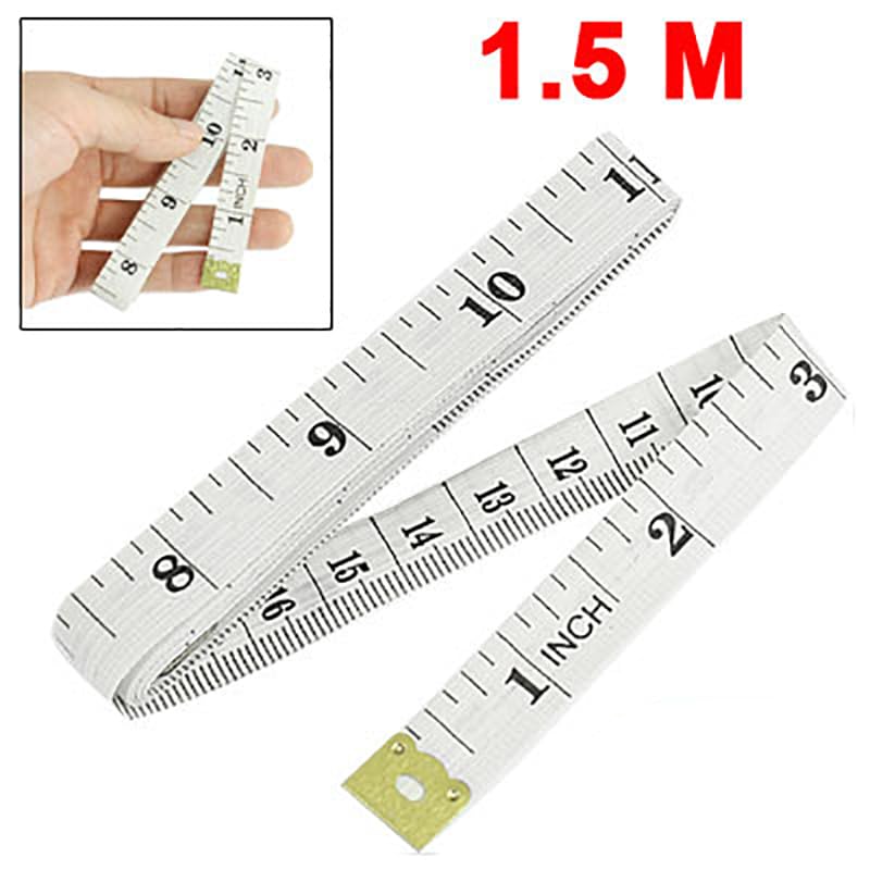 Regla de medición Corporal de 1,5 M y 60 Pulgadas, Cinta métrica de Costura a Medida, Regla Flexible Suave, Regla de costurera, Cinta métrica
