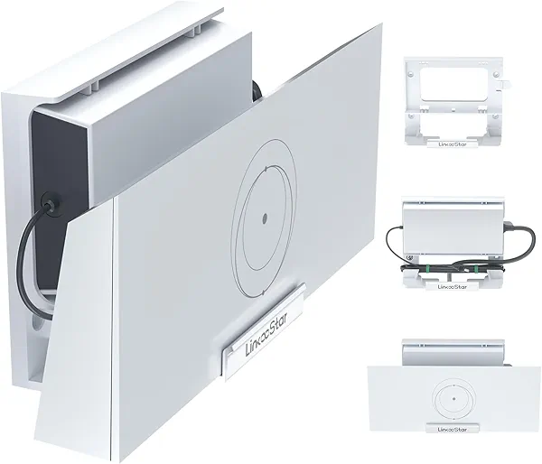 Starlink Gen 3 Router Mount, 2 in 1 Starlink V3 Router Wall Mount/Desk Mount with Starlink Power Supply Mounting Kit Accessories Space Saving Starlink Gen3 Standard Router Bracket Holder
