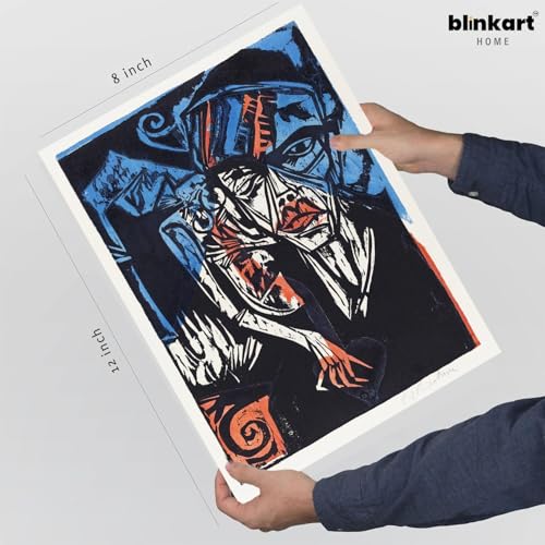 Image of BLINKART Pablow Picaso Aesthetic Modern Art Walls With Frame | Natural Wood Texture | Living Room Bedroom Office Wall Decoration | Poster Home Decor Frames Wall Bedroom | 12x8 Inches (D264)