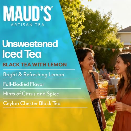 Image of Maud's Iced Black Tea Pods with Lemon, 24ct, Gourmet Blended Tea