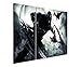 Produktbild Leinwandbild 3 teilig Darksiders_Crow_3x90x40cm (Gesamt 120x90cm) _Ausführung schöner Kunstdruck auf echter Leinwand als Wandbild auf Keilrahmen