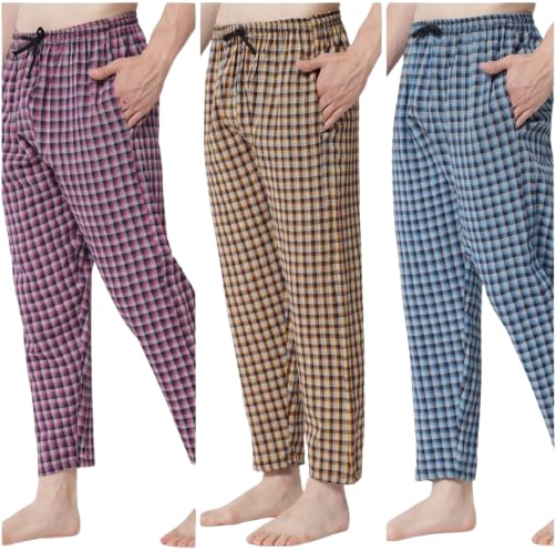 thredhunter clothes Stylish Men’s Checkered Cotton Pyjama Perfect for Summer Wear And Daily Wear (Pack of 3)-picture-22