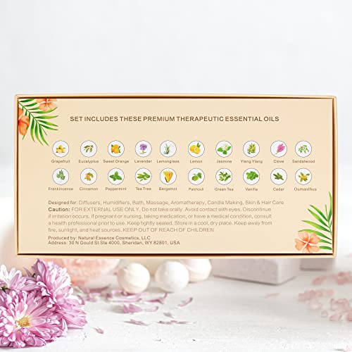 Essential Oils Gift Set For Diffuser Humidifier Aromatherapy Skin Care Massage Candle Soap Making Pure Essential Oils Gift Set 20 * 10 Ml Fragrance Oils #TOP4