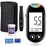 Blood Glucose Monitor Kit with 100 Strips and 100 Lancets | Accurate Blood Sugar Monitor with Lancing Device, Lancets, Strips & Carrying Case