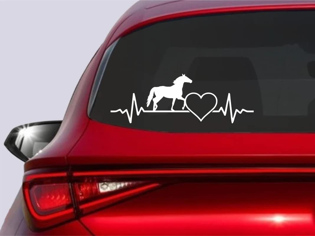 Car Sticker Exterior Caravan Motorhome Heartbeat Horse Riding Hobby