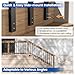 Muzata 50Pack 38'' Aluminum Deck Balusters Facemount Rectangular Railing Metal Spindles with Screws Stair Porch Staircase Deck Spindles for Wood and Composite Fencing WT35