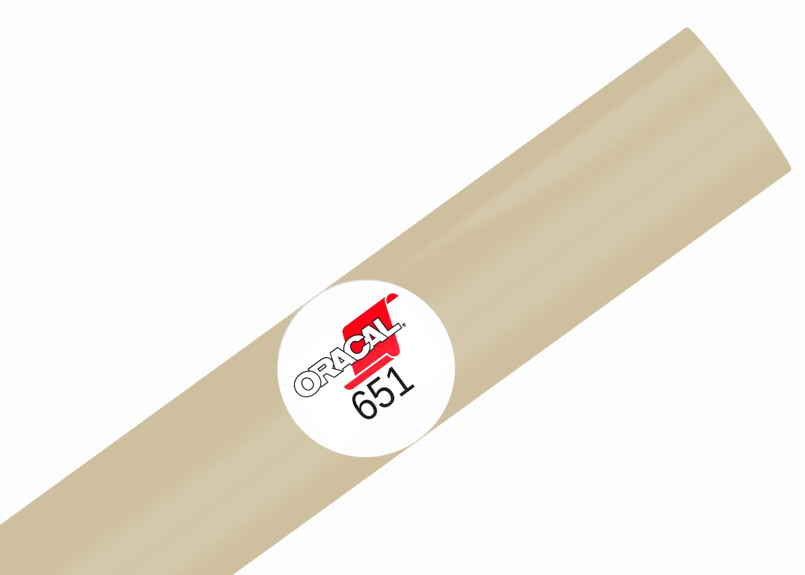 Vinyle permanent ORACAL 651 beige brillant adhésif haute résistance pour découpe extérieure