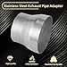 4.0”ID to 5.0”OD Exhaust Adapter, Stainless Steel Exhaust Pipe Connector Reducer, Universal 4.0 Inch to 5 Inch Kit