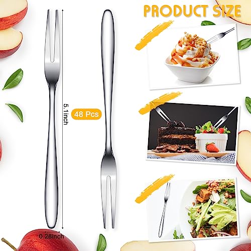 Cocktail Forks Stainless Steel Appetizer Forks Set Appetizer Dessert Forks Mini Salad Fruit Cake Tasting Forks For Birthday Party Wedding Restaurant (48 Pcs) #TOP2