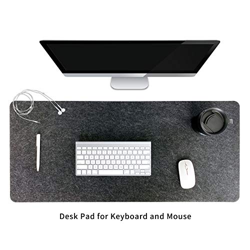 DAWNTREES Felt Desk Mat,35.5" x15.8", Desk Pad Protection