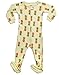 Leveret Kids Organic Cotton Pineapple Baby Boys Girls Footed Pajamas Sleeper (Size 12-18 Months)