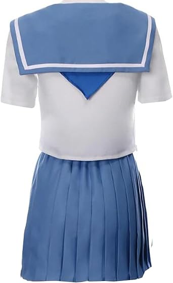 Anime Womens Cosplay Suit Blue Costume Sailor Dress School Uniform Halloween Outfit