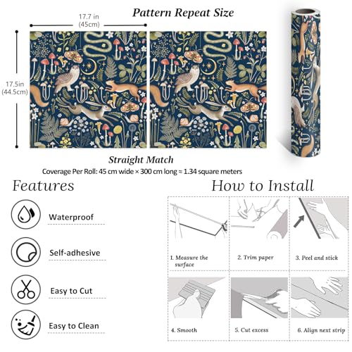 Papier Peint Adhesif Mural Decoratif Thème Jungle Vintage Premium - 8