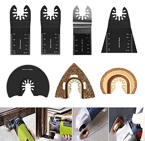 Ginorgee Oscillerende Tool Accessoires - 108 Stks Metalen Hout Oscillerende Multitool Zaagbladen, Quick Release, Fit… - Image 4