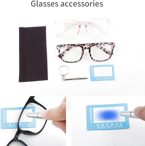 Miniatura 5 de AFNWQI - Lentes de luz azul para mujeres y hombres, paquete de 2, anteojos de luz azul, lentes de bloqueo de luz azul con marco cuadrado de moda,