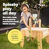 KiwiCo Water & Sand Activity Table for Kids Premium Wooden Sensory Play Table with Art Panel and 26 Accessories, STEM Learning Toy Ages 3+