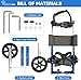 Virbraroo Dog Wheelchair for Back Legs with Upgraded All-Terrain Tires & Durable Bearings,Adjustable Dog Wheelchair for 9