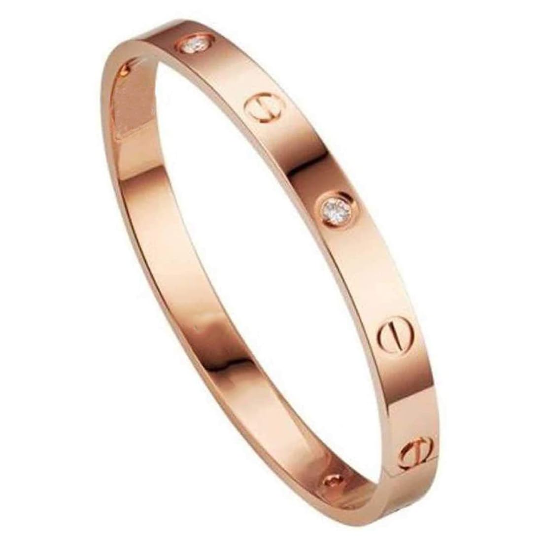 Shining Diva Fashion18K Gold Plated Stainless Steel Openable Crystal Bracelet | Cuff Bangle | Friendship Couple Wedding Gifts for Mother Sister Wife Girlfriend | Anti Tarnish Jewellery