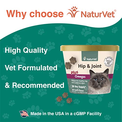 NaturVet – Hip & Joint for Cats Plus Omegas – 60 Soft Chews – Help Supports Healthy Hip & Joint Function – Enhanced with… - Image 5