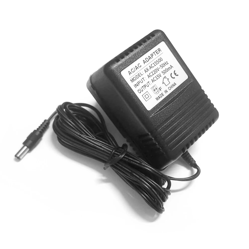 Adattatore CA/CA Uscita AC 15V, Trasformatore 230Vac a 15Vac Adattatore di Rete EU (500mA)