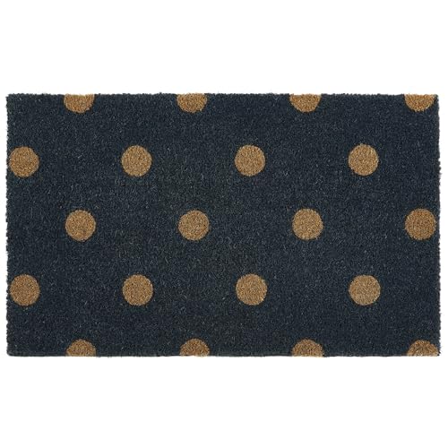 My Mat Printed Coir Doormat, Perfect for Indoor and Outdoor Use, Large Welcome Mat for Front Door, Entryway and Patio (Polka Dot)