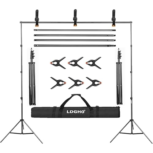 8.5 X 10FT/2.6 X 3M Background Stand Support System Kit with Carrying Case for Clamps and Canvas,for Photo Video Shooting