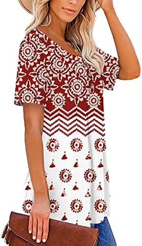 ONLYSHE Womens Casual Short Sleeve Shirts V Neck&U Neck Tops Button Up Tunic Floral Ruffle Blouse 3 ONLYSHE Womens Casual Short Sleeve Shirts V Neck&U Neck Tops Button Up Tunic Floral Ruffle Blouse