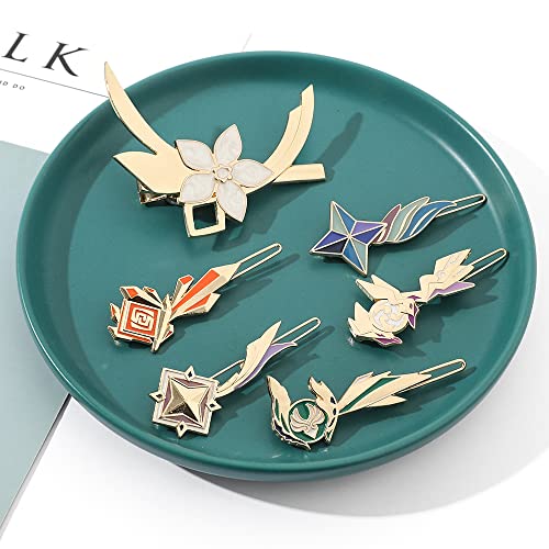 Genshin Impact Hair Pins And Hair Ties Hair Accessories Combination Fashion Gift For Women Girls Elasticity Hairstyle Jewelry Birthday Souvenir Fans Gifts #TOP1