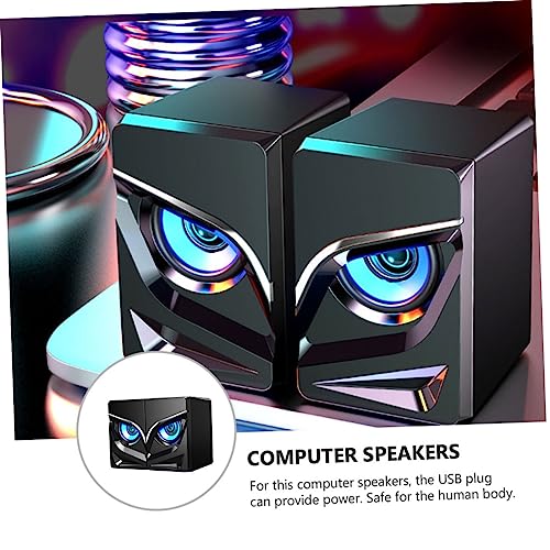 Altavoz de computadora para PC portátil Mikinona diseño compacto negro 4
