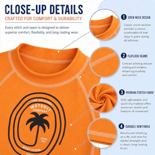 Image of Body Glove Boys Swim Set - 2 Piece Boys Swim Trunks with Rash Guard UV Protection Swimsuit Kids Bathing Suits (Sizes 4-12)