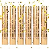 Konfetti Kanone - 6 Stück 30cm Goldfolie Konfettikanone, Poppers mit Goldenen, Parteien Confetti Kanone, Konfettistrahl Party Popper für Geburtstagsfeiern Hochzeiten Jubiläen Babyparty Veranstaltungen