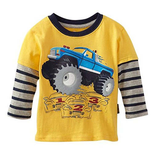 Metee Dresses Little Boys' kids long sleeve T-Shirts,3T(2-3 Years),Multi