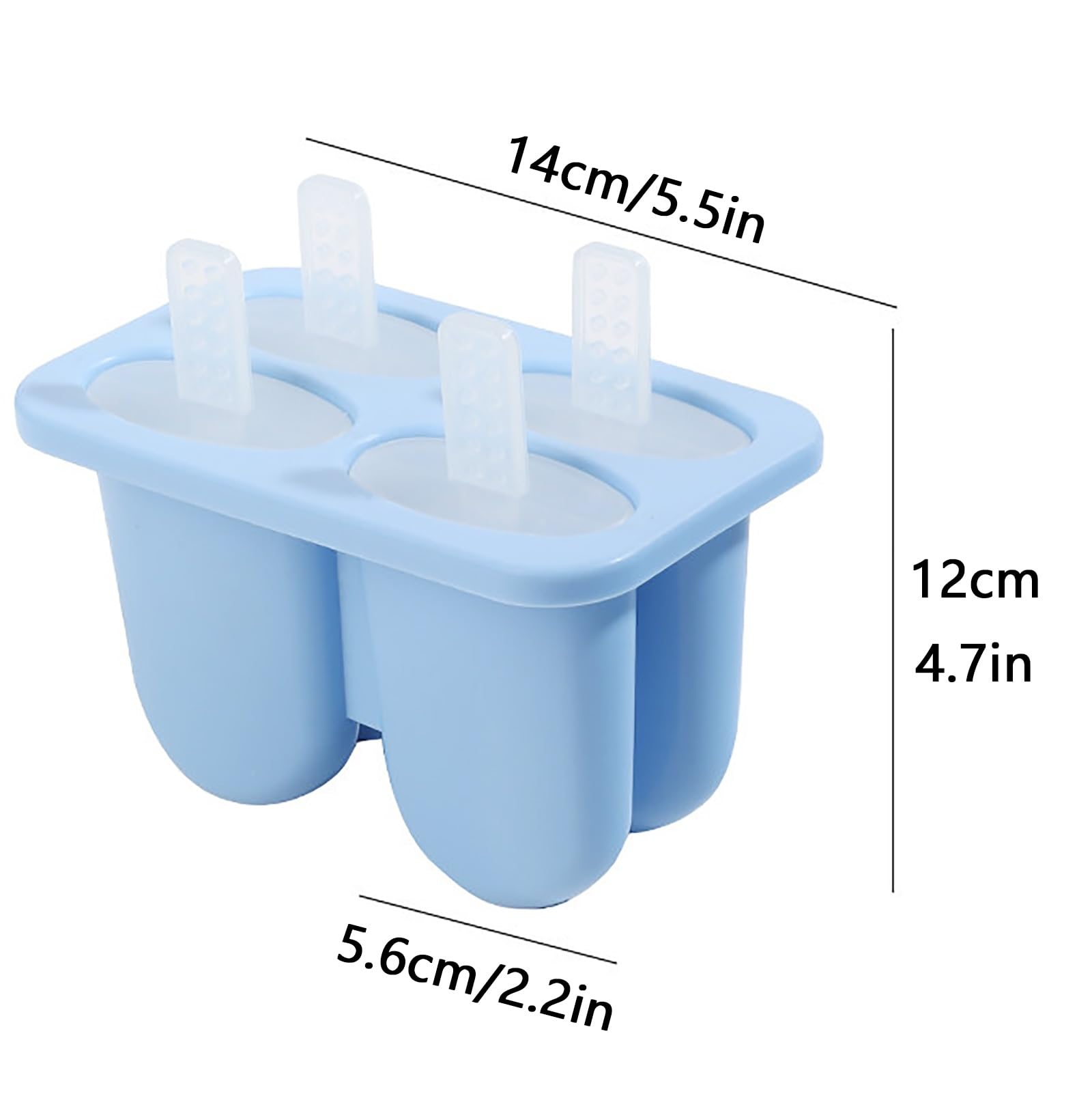3 Piezas, Moldes Helados Silicona, Moldes para Helados | Fáciles de Usar y Reutilizables, Fáciles de Desmoldar, Aptos para Toda La Familia(Blue)