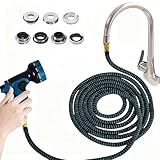 Ecoaterui Indoor Sink Hose Attachment for Faucet - (50 FT) Faucet Hose with 7...