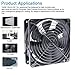 SXDOOL 120MM(120X120X38) High Speed CFM Waterproof Dustproof 12V Cooling Fan,Dual Ball Bearing 3600RPM
