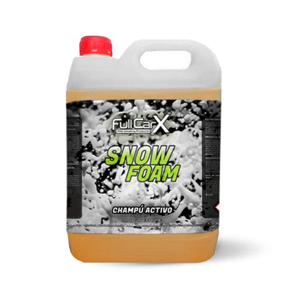 AutoFullCar - Pack Básico Limpieza de Coche para Profesionales del Detailing FullCarX - 4 garrafas de 5 Litros - Limpia Llantas + Limpia Cristales + Cera Líquida Quick Detailer + Champú Activo