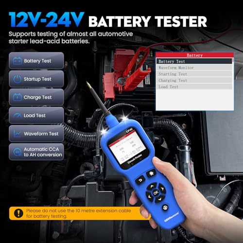 Image of Auto Circuit Probe Tester Kit All-in-One, 12 24V DC Multimeter Oscilloscope | Automotive Car Circuit Tester Digital Fuel Injector Battery Tester, Short Circuit Finder Resistance Relay Diode Fuse Tester