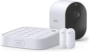 Home Security System - Wired Keypad Sensor Hub, (2) 8-in-1 Sensors, 24/7 Professional Monitoring + Pro 5S Outdoor Spotlight Bundle - No Contract Required, Alarm System for Home Security asin的图片