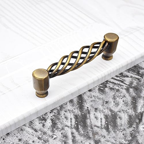 ZONADAH Set of 4 Traditional Drawer Cabinet Handle, Hole Distance 96mm, Metal Bird Cage Furniture Door Pull Handles - Image 3