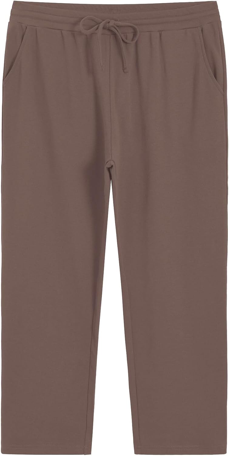 Weintee Women's Plus Size Petite Drawstring Knit Pants with Pockets