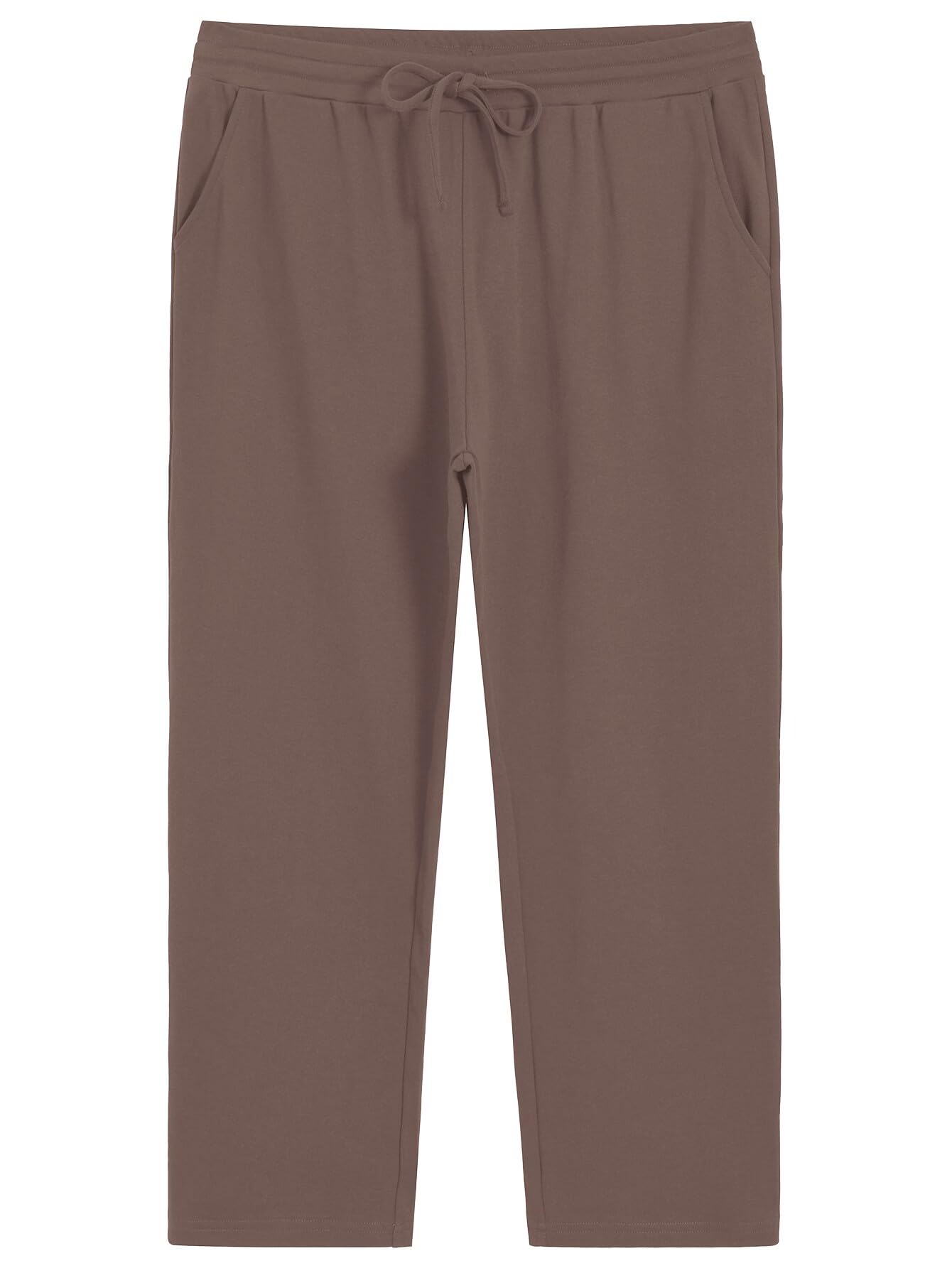 Weintee Womens Plus Size Petite Drawstring Knit Pants with Pockets