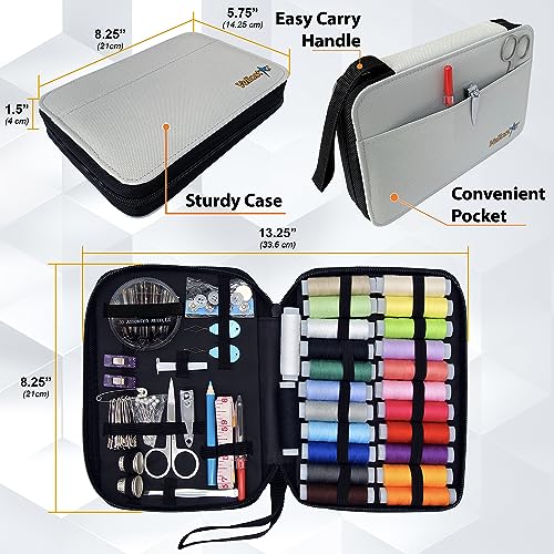 image for VelloStar Easy to Use Sewing Kit for Adults and Kids - Needle and Thre