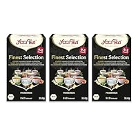 Yogi Tea - Finest Selection - 9 Teesorten: Classic, Ingwer-Zitrone, Glückstee, Sweet Chai, Frauen Power, Wohlfühl Tee, Halswärmer, Schoko und Grüntee Matcha Zitrone, 3erPack (54 Teebeutel)