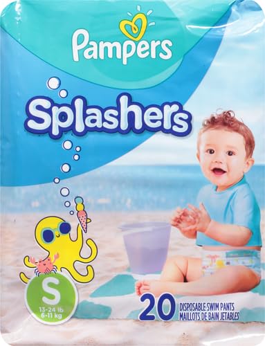 Image of Pampers Swim Diapers - Splashers, Gap-Free Disposable Baby Swimming Pants- Size 2-3, 20 Count (Pack of 6)