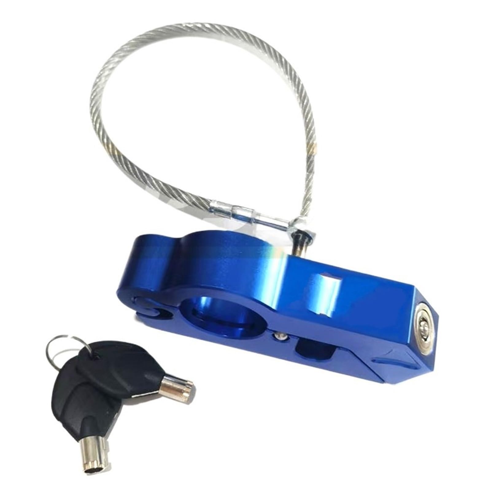 Motorcycle Handlebar Lock 1pc Motorcycle Helmet Lock Handlebar Brake Anti-Theft Grip Motorbike Lock Security(Blue)