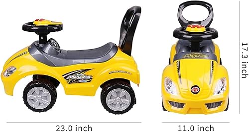 Miniatura 9 de Freddo Toys Deluxe Push 3 en 1 - Cochecito y auto para niños, bocina musical, fácil almacenamiento y transporte debajo del asiento, volante para